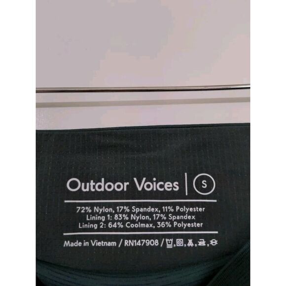 Outdoor Voices Techsweat Flex 7/8 Leggings Size Small Green B - Picture 3 of 4